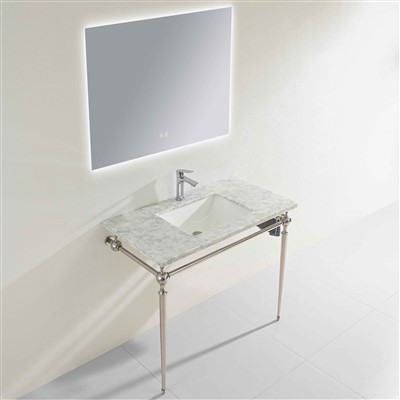 Carrara natural Carrara Metal Metal marc de bany vanitat